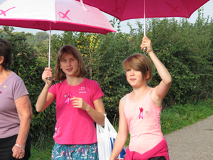 with brolleys aloft